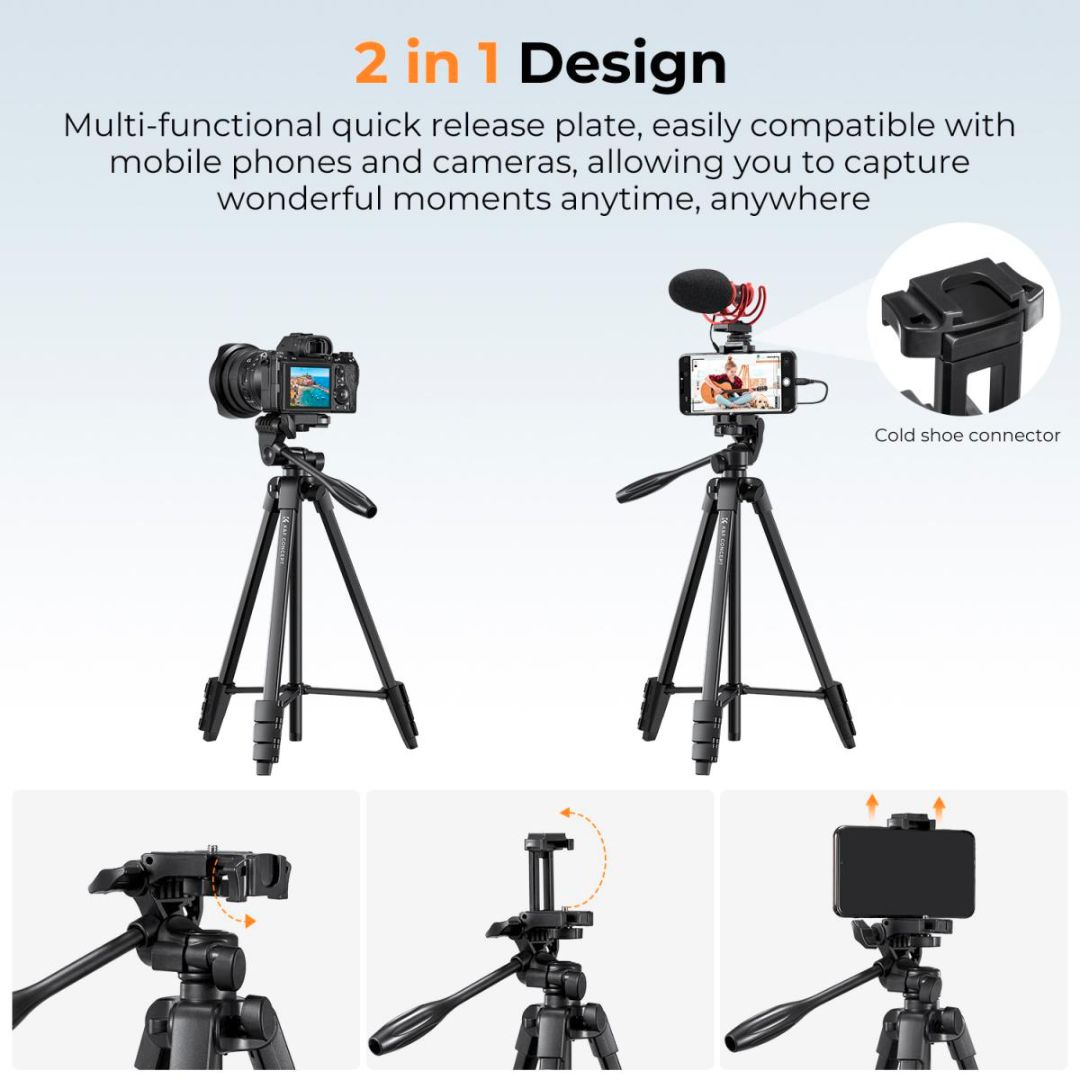 K&F Concept Aluminum Travel Tripod sa Bluetooth daljinskim KF09.125 - 2